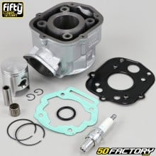 Cylindre piston fonte Ø39.90 mm (avec bougie et cage à aiguilles) Derbi Euro 3, Euro 4 Fifty gris type origine