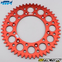 Rear sprocket 49 aluminum teeth 520 Beta RR 200, 250, 450... Motorcyclecross Marketing (anti-mud) red