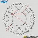 Corona 50 denti in alluminio 520 Gas Gas EC 250, Husaberg FC 550, KTM EXC 200... Motociclettacross Marketing (anti-fango) nero