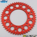 Rear sprocket 48 aluminum teeth 520 Gas Gas EC 250, Husaberg FC 550, KTM EXC 200... Motorcyclecross Marketing (anti-mud) red