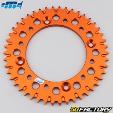 Couronne 46 dents alu 428 Husqvarna TC, KTM SX 85 Motocross Marketing (anti-boue) orange