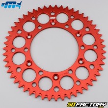 Rear sprocket 51 aluminum teeth 520 Gas Gas EC 250, Husaberg FC 550, KTM EXC 200... Motorcyclecross Marketing (anti-mud) red