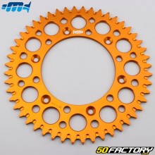 Rear sprocket 48 aluminum teeth 520 Gas Gas EC 250, Husaberg FC 550, KTM EXC 200... Motorcyclecross Marketing (anti-mud) orange