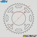 Crown 50 dentes de alumínio Husqvarna TC, KTM SX 85 Motorcyclecross Marketing (anti-lama) preto