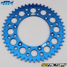 Couronne 48 dents alu 520 Yamaha WR, YZ 125, 250... Motocross Marketing (anti-boue) bleue