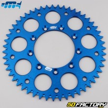 Couronne 51 dents alu 520 TM Enduro 125, EN 250, MX 300... Motocross Marketing (anti-boue) bleue