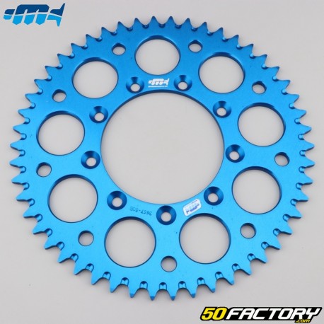 Couronne 50 dents alu 520 TM Enduro 125, EN 250, MX 300... Motocross Marketing (anti-boue) bleue