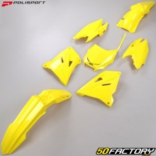 Kit de plásticos reestilizados (2019) Suzuki RM 125 (250 - 2001) Polisport amarelo
