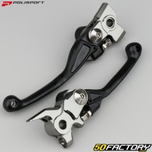 Plastic front brake and clutch levers Gas Gas MC 125 (since 2021), 250, 350 F (since 2022)... Polisport Black