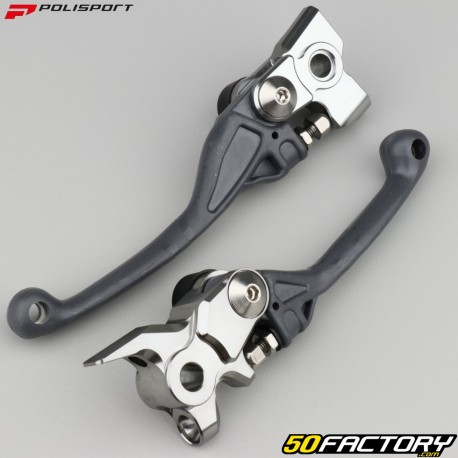 Plastic front brake and clutch levers Gas Gas MC 125 (since 2021), 250, 350 F (since 2022)... Polisport nardo gray