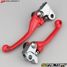 Leve freno e frizione anteriori in plastica Honda CR 125 (2004 - 2007)... Polisport rosso