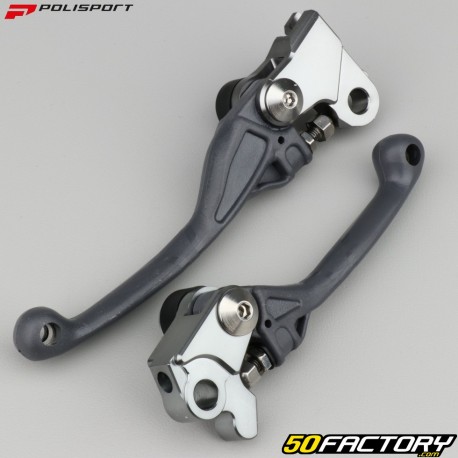 Leve freno e frizione anteriori in plastica Honda CR 125 (2004 - 2007)... Polisport nardo grigio