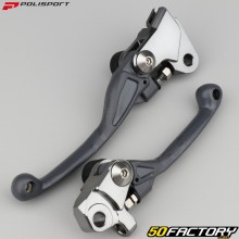 Front brake and clutch levers Kawasaki KXF 250 (2013 - 2020), 450 (2013 - 2018)... Polisport nardo gray