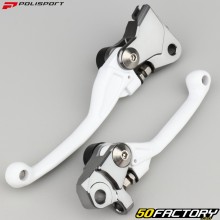 Plastic front brake and clutch levers Yamaha YZ 125, 250 (since 2015), YZF 250, 450 (since 2009) Polisport whites