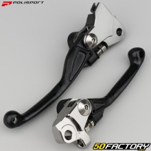 Leviers de frein avant et d'embrayage plastiques Yamaha YZ 125, 250 (depuis 2015), YZF 250, 450 (depuis 2009) Polisport noirs