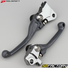 Plastic front brake and clutch levers Yamaha YZ 125, 250 (since 2015), YZF 250, 450 (since 2009) Polisport nar gray