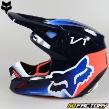 Casque cross Fox Racing V1 Toxsyk bleu nuit