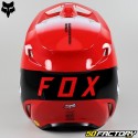 Casco cross Fox Racing V1 Toxsyk rojo neón