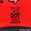 Casco cross Fox Racing V1 Toxsyk rosso neon