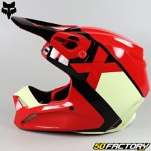 Capacete cross Fox Racing V1 Xpozr vermelho neon