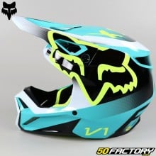 Capacete cross criança Fox Racing V1 Leed Turquesa