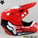 Casco cross niño Fox Racing V1 Toxsyk rojo neón