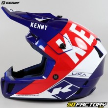 Casco cross Kenny Performance blu, bianco e rosso