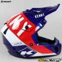 Casque cross Kenny Performance bleu, blanc et rouge