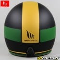 Capacete aberto MT Helmets Le Mans II preto e verde fosco