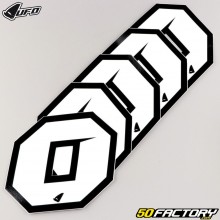 Stickers number 0 UFO Evo whites 10 cm (set of 5)