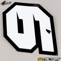 Number 9 stickers UFO Evo whites 10 cm (set of 5)