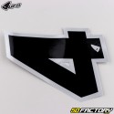 Number 4 stickers UFO black edging silver 10 cm (set of 5)