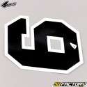 Número 6 Adesivos UFO preto 10 cm (conjunto de 5)