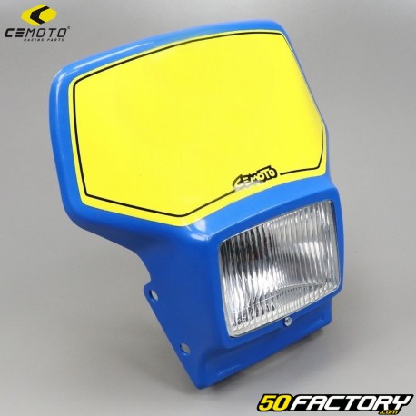 Headlight plate CeMoto type Yamaha TT blue