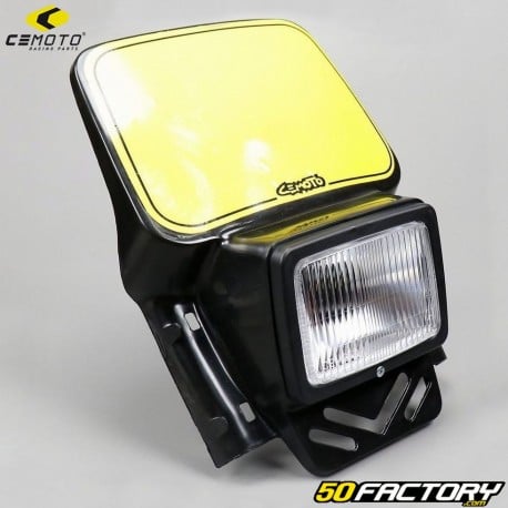 CeMoto enduro headlight plate black