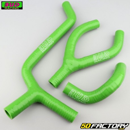 Durites de refroidissement (double radiateurs) Kawasaki KX 85, 100 (depuis 2014) Bud Racing vertes