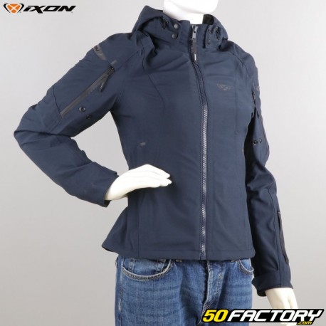 Chaqueta de moto Ixon Burning mujer homologada CE azul