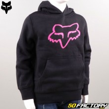 Kapuzensweatshirt für Kinder Fox Racing Legacy schwarz und pink