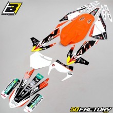 Kit gráfico con funda de asiento KTM SX 250, SX-F 350 (desde 2019), EXC 250 (desde 2020)... Blackbird trofeo de equipo