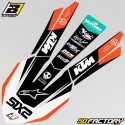 Kit gráfico com capa de assento KTM SX 250, SX-F 350 (desde 2019), EXC 250 (desde 2020)... Blackbird Troféu da equipe