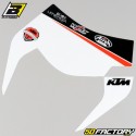 Kit gráfico com capa de assento KTM SX 250, SX-F 350 (desde 2019), EXC 250 (desde 2020)... Blackbird Troféu da equipe