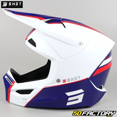 Capacete cross Shot Furious Heritage azul