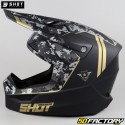 Casco cross Shot Furious Army Nero e oro opaco