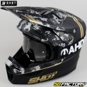 Casco cross Shot Furious Army Negro y dorado mate