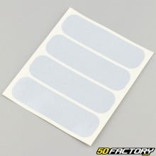 Faixas refletivas 87x25 mm homologadas para capacete (x4) cinza