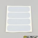 87x25 mm reflective strips homologated for helmet (x4) gray