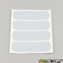 Tiras reflectantes de 87x25 mm homologadas para casco (x4) gris