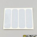 87x25 mm reflective strips homologated for helmet (x4) gray