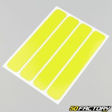 Bandes réfléchissantes 2.5x15 cm (x4) jaunes fluo