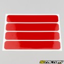 Reflective strips 2.5x15 cm (x4) red